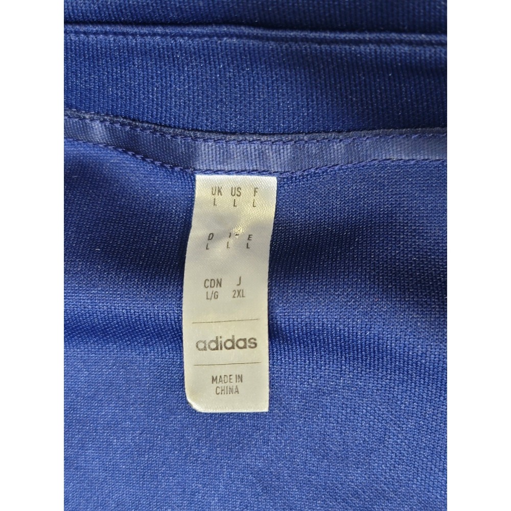Adidas France Rugby Jersey Mens Large Blue Altrad Polo Shirt - Picture 10 of 10